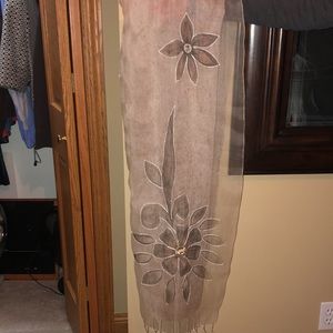 Silk Flower Scarf